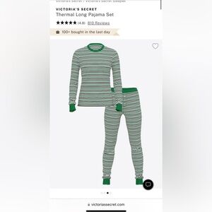 Victoria's Secret thermal long Pajama Set